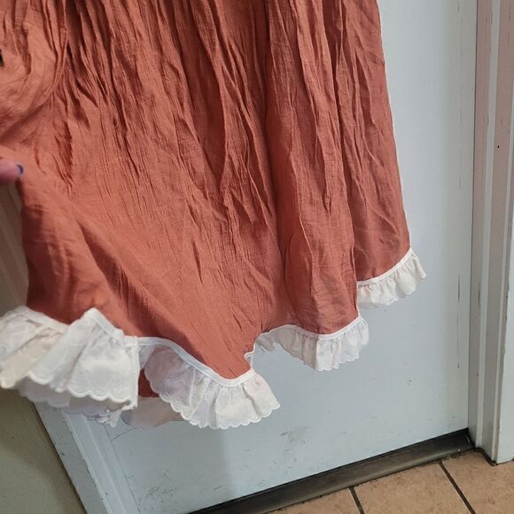 Mind code open back boho lace and ruffle dress - Picture 4 of 8